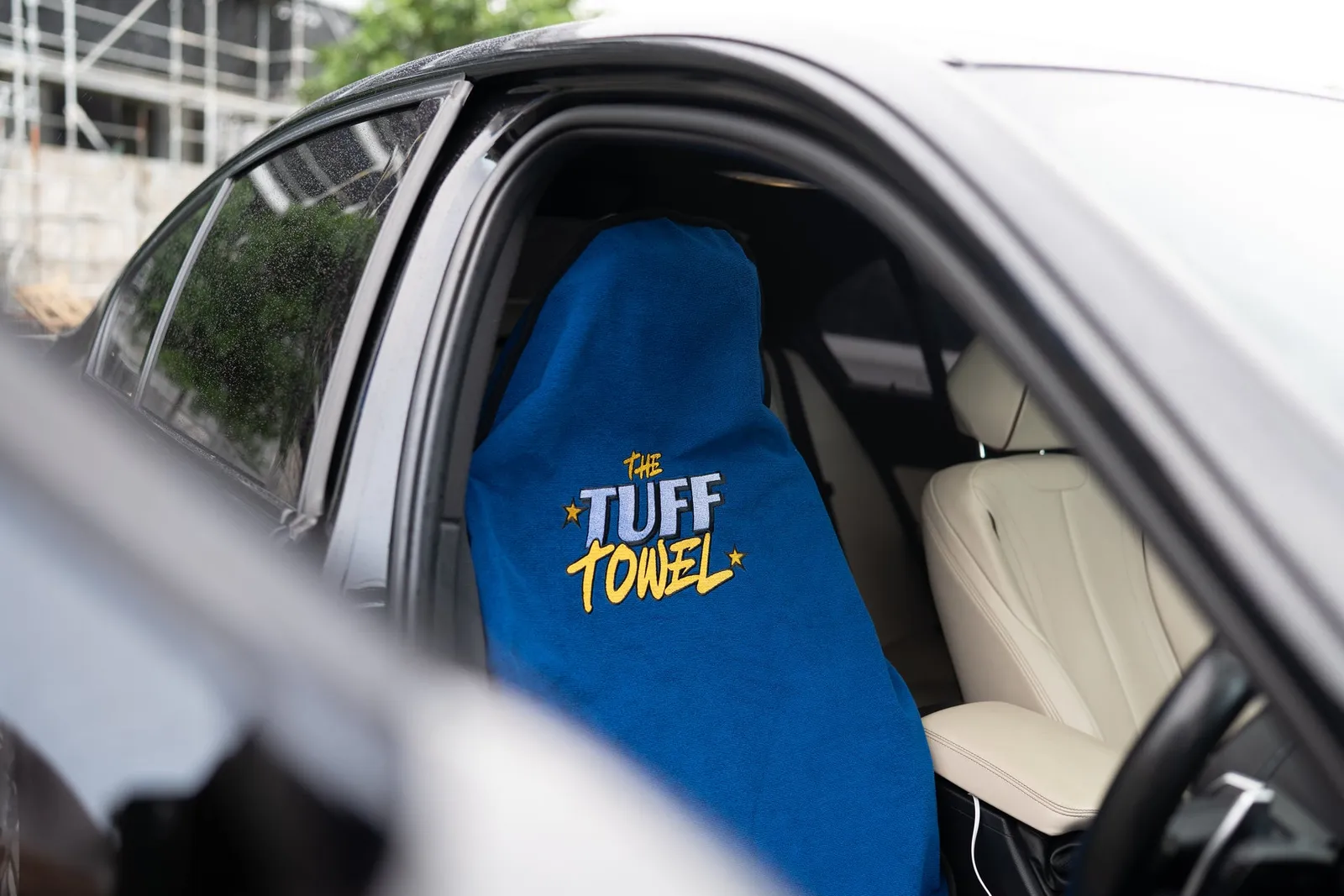 The Tuff Towel waterproof car seat cover fulfilled by Fulfilpackers